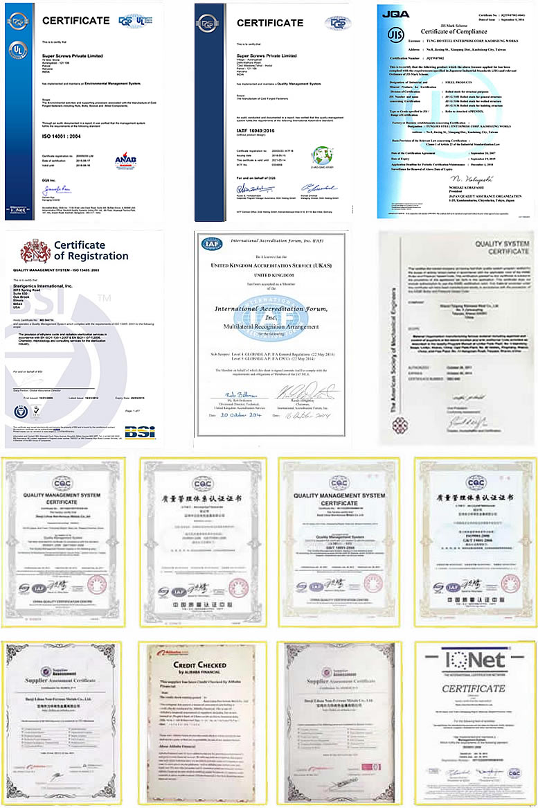 Certificates